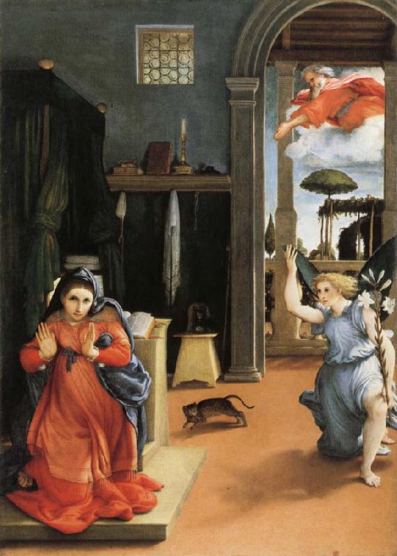 Lorenzo Lotto Annunciation oil painting image